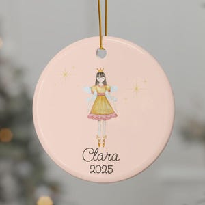 Personalized Sugar Plum Fairy Dancer Ornament, Custom Child&#39;s Name Ceramic Christmas Ornament, Nutcracker Keepsake, Ballet Lover Gift
