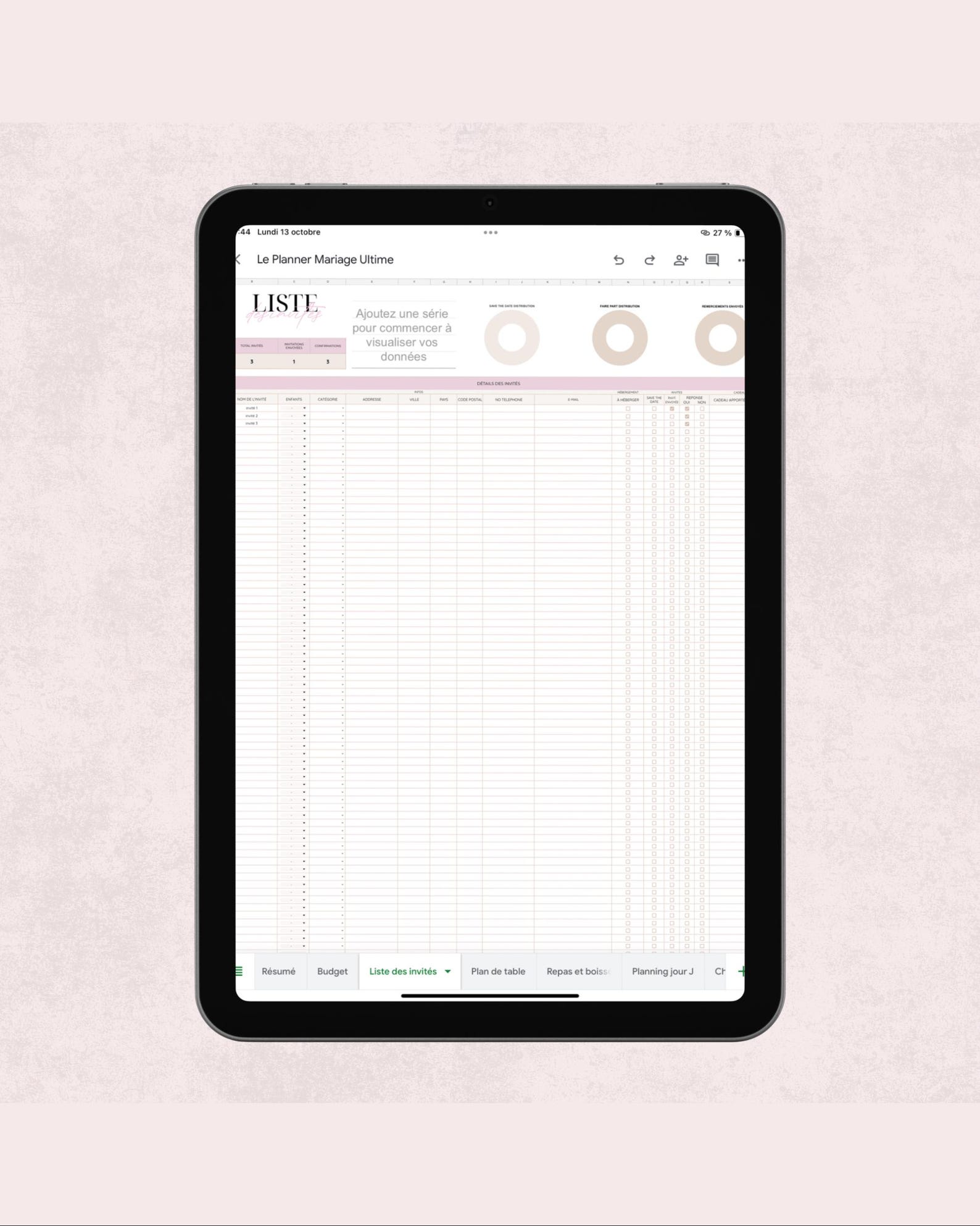 The Ultimate Wedding Planner • Digital Excel Wedding Organizer • Guest Budget Checklist ...