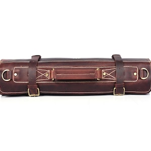 Personalized Leather Knife Case, Full Grain Leather Knife Roll, Knives Roll Holder, Leather Knife Roll Bag, Chef Gift, gift for him