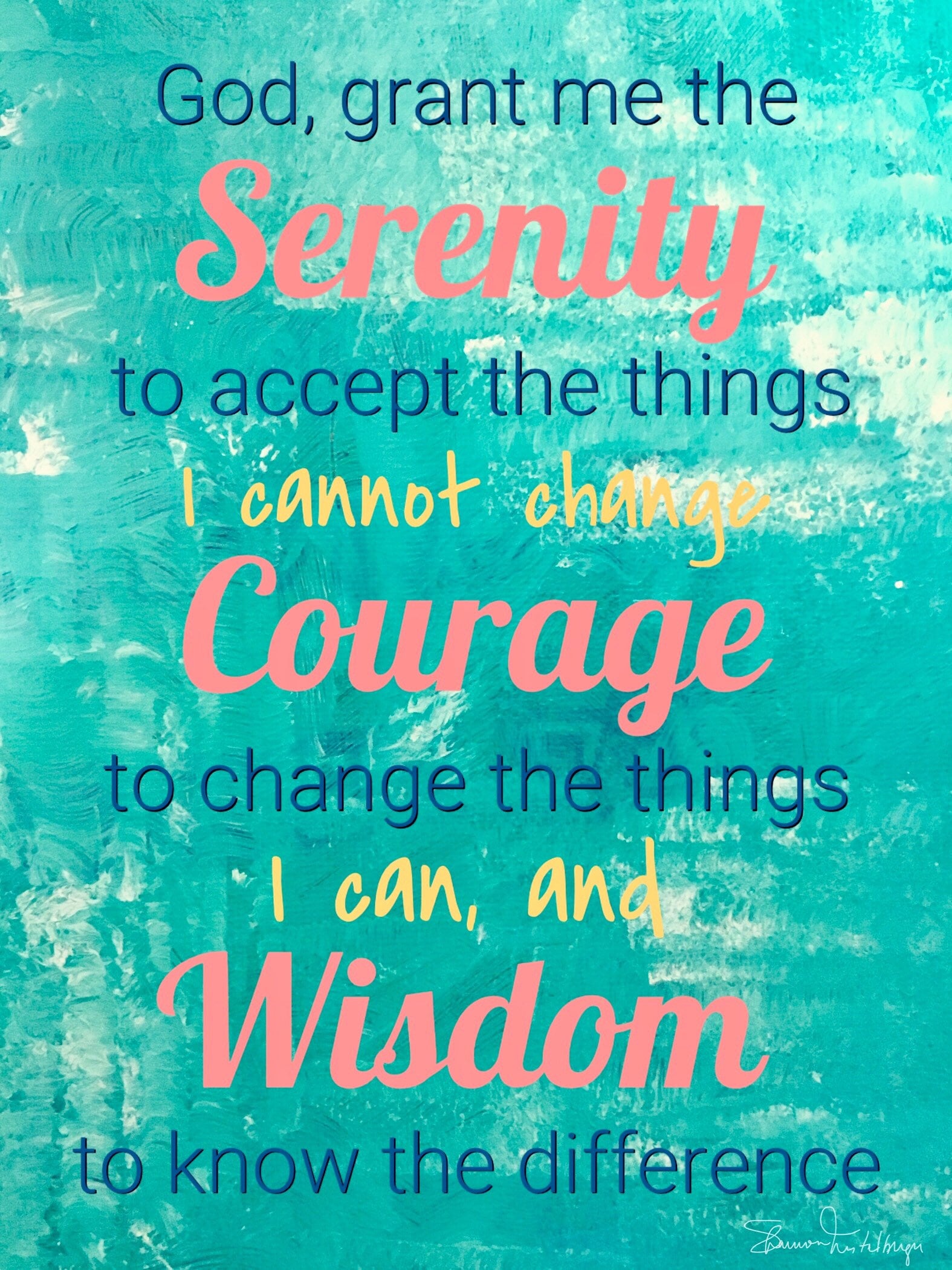 serenity prayer art print 8x10 in ready to frame home