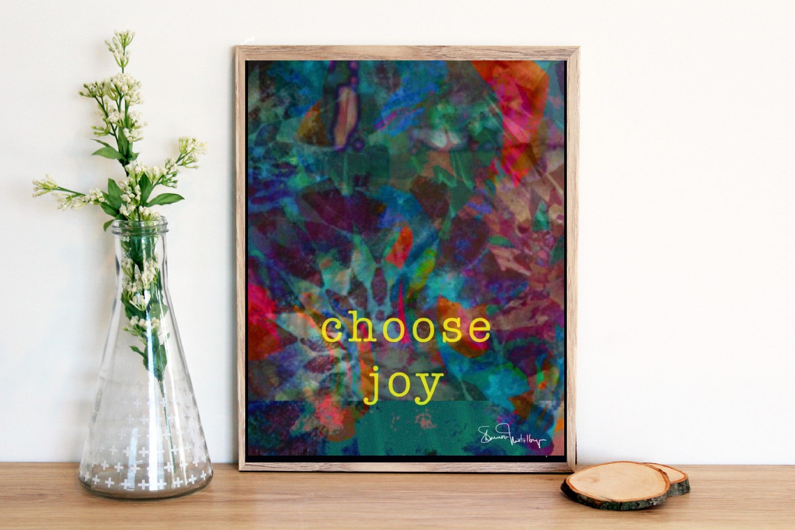 Choose Joy 8x10 Colorful Art Print Home Decor Wall Art Etsy