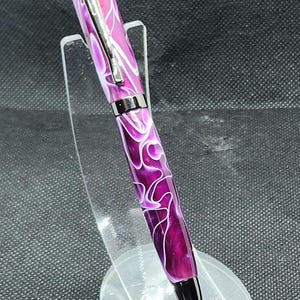 Beaufort Tempest klikpen gedraaid van Purple Haze acryl, bronskleurige afwerking