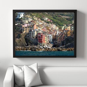 Cinque Terre, Italy Poster | Riomaggiore art print | Italian Travel Wall Decor | Colorful Ligurian Coast Wall Art Art print of Italian coast