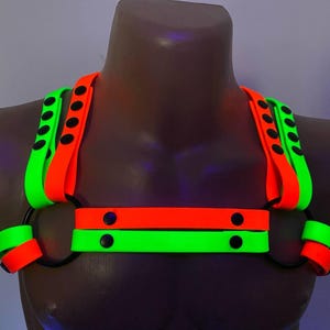 Neon Flash vegan chest harness