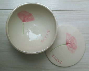 Personalised pressed flower bowl and coaster - gift for her- Gifts For Nan- Gift For Mum- Easter-