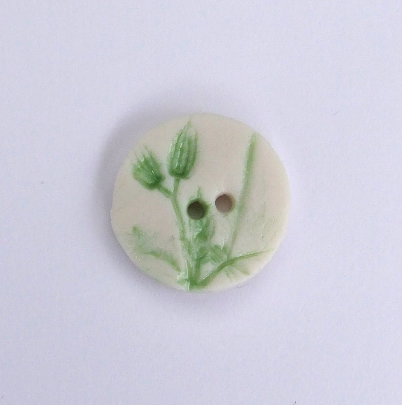 Leaf and Foliage Small Round Buttons for Embroidery, Scrapbooking, Wedding Favours, Price is per button image 3