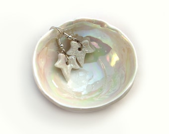 Porcelain Small Bowl - Pearl Wedding Anniversary Gift - Pottery Anniversary Gift - Small Ceramic Bowl  - Earring Bowl - Earring Dish