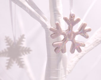 Snowflake Ornament - Snowflake Christmas Tree Decoration - Secret Santa Gift - Hostess Present - Xmas decoration - Xmas Ornament