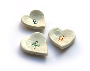 Personalised Christmas Gift - personalised Stocking Filler for Her - Personalised Ring Dish - Initial Ring Dish - Custom Ring Dish - Heart