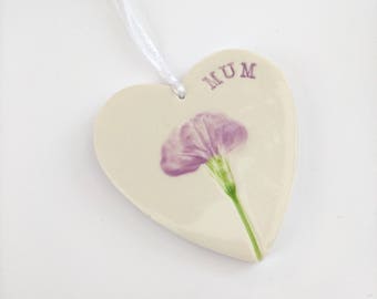 Personalised Thinking of you Gift for Mum - Heart Decoration - Mum Gifts - Mum to be Gift - Birthday Gift for Mum