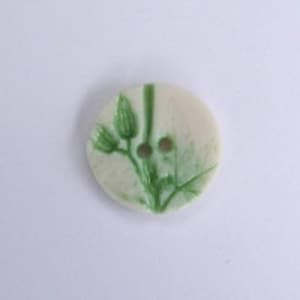 Leaf and Foliage Small Round Buttons for Embroidery, Scrapbooking, Wedding Favours, Price is per button image 1