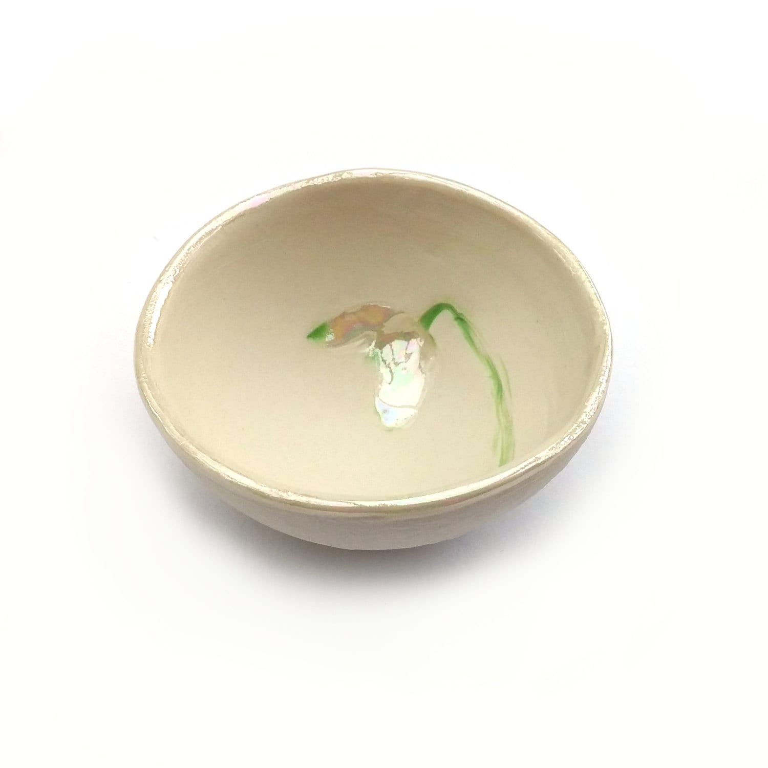 Ceramic Bowl - Cadeau de Fête Des Mères Pour Maman Décoratif Cadeau Neige Boucle d'oreille Bol Ring 