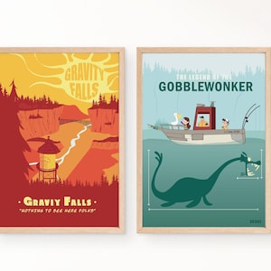 Set of 2 Gravity Falls Poster | Gravity Falls | Gravity Falls Poster | Gravity Falls Art | Gravity Falls episodes | Mystery Shack Poster