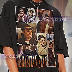 Maglietta SEBASTIAN STAN, Maglietta vintage Sebastian Stan, Maglietta retrò Sebastian Stan, Maglietta bootleg Sebastian, Maglietta Bucky Barnes