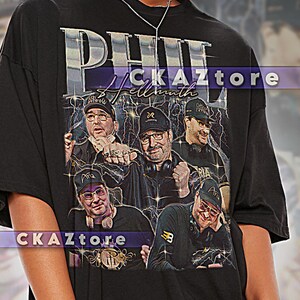 T-shirt PHIL HELLMUTH - Phil Hellmuth Retro T-shirts, Phil Hellmuth Bootleg-T-shirt, Phil Hellmuth Vintage jaren 90, T-shirt Casino Legend