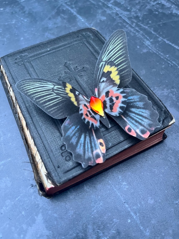 Silk Butterfly Accessory With Sparkling Fire Crystal  display picture 2