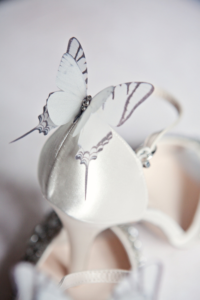 Wedding Bridal Butterfly Shoe Clips Handmade From Silk With Etsy