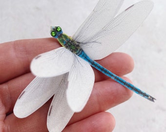 Blue dragonfly hair clip | Nature inspired accessory | Pretty gift for daughter