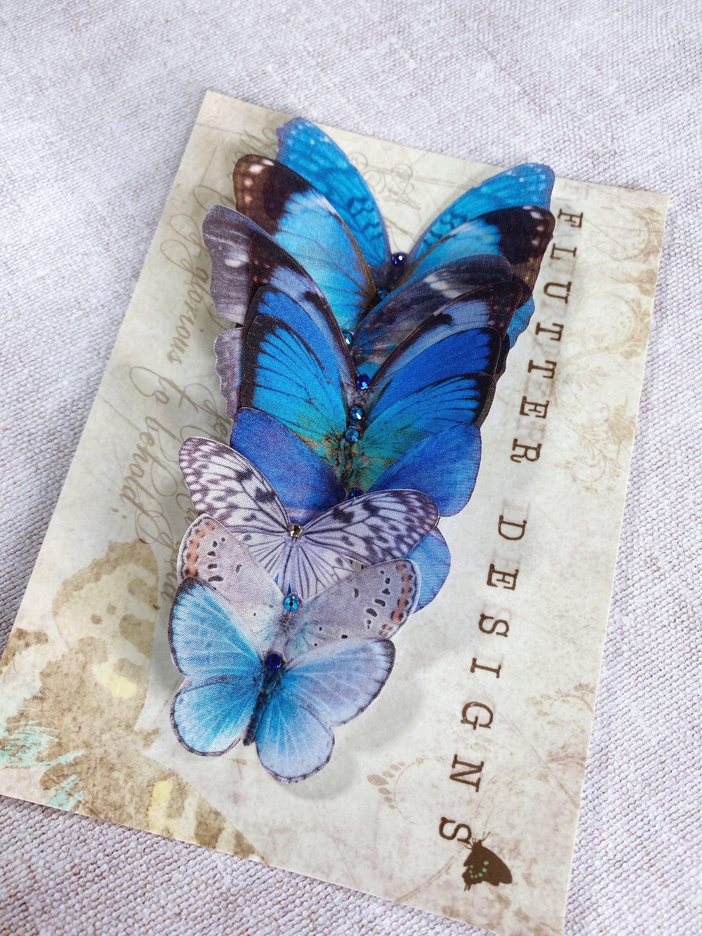 Lot De 10 Marque Places Papillon Avec Une Aile Finement Ciselée