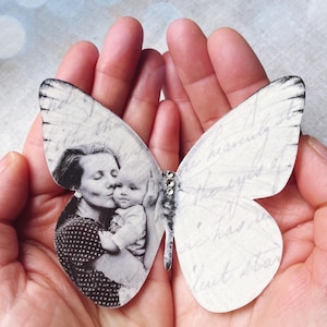 Handcrafted Silk Butterfly Keepsake: Cherished Personalised Memorial Gift, HeartFelt Funeral Gift.