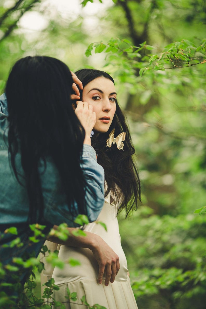 Silk Butterfly Hair Clip: Hand crafted Boho accessories for effortless summer styling. image 15