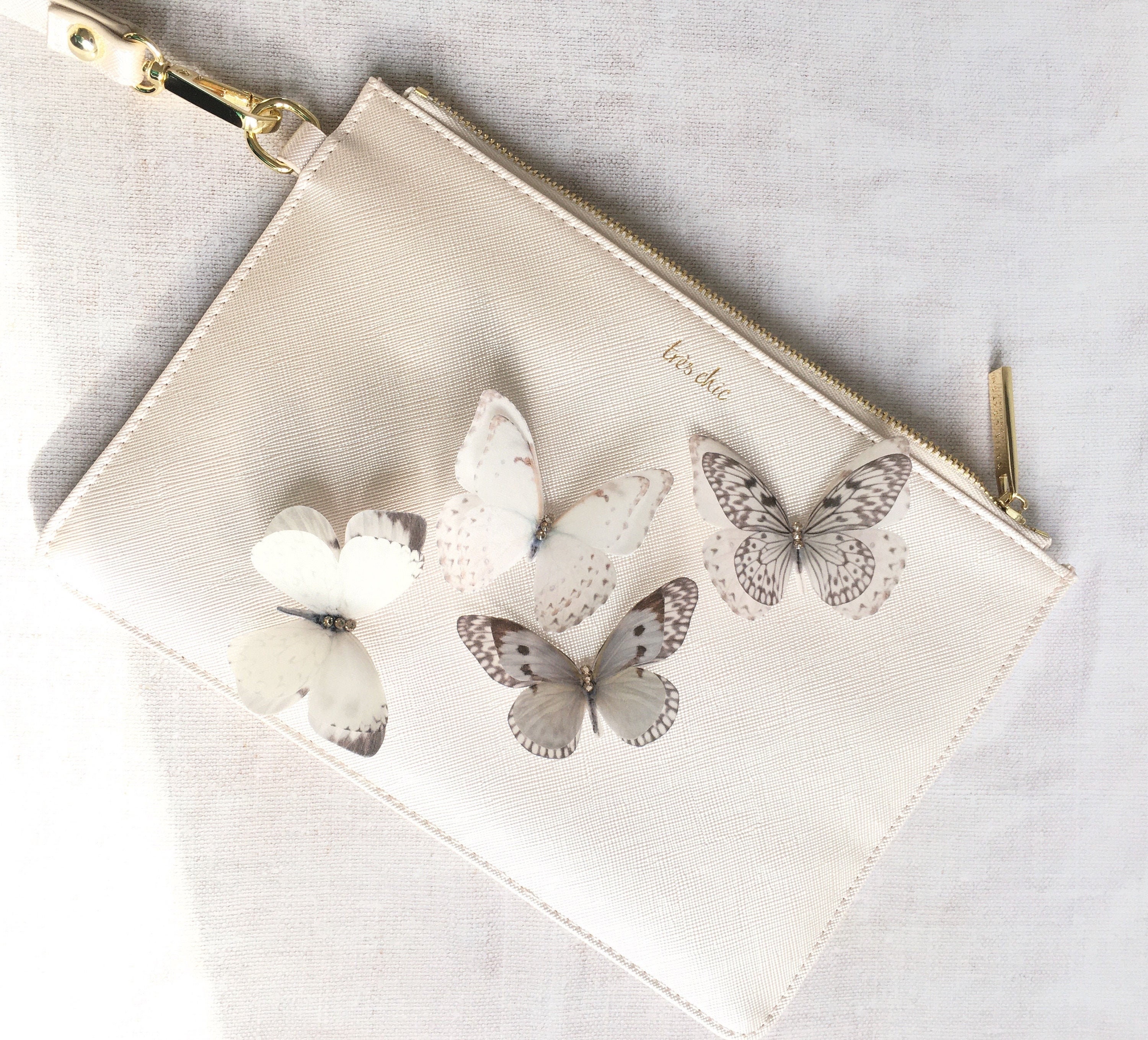 Silk and crystal butterfly wedding hair accessories Etsy