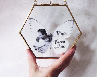 Framed Silk Butterfly Memorial gift | Personalised Mothers Day gift