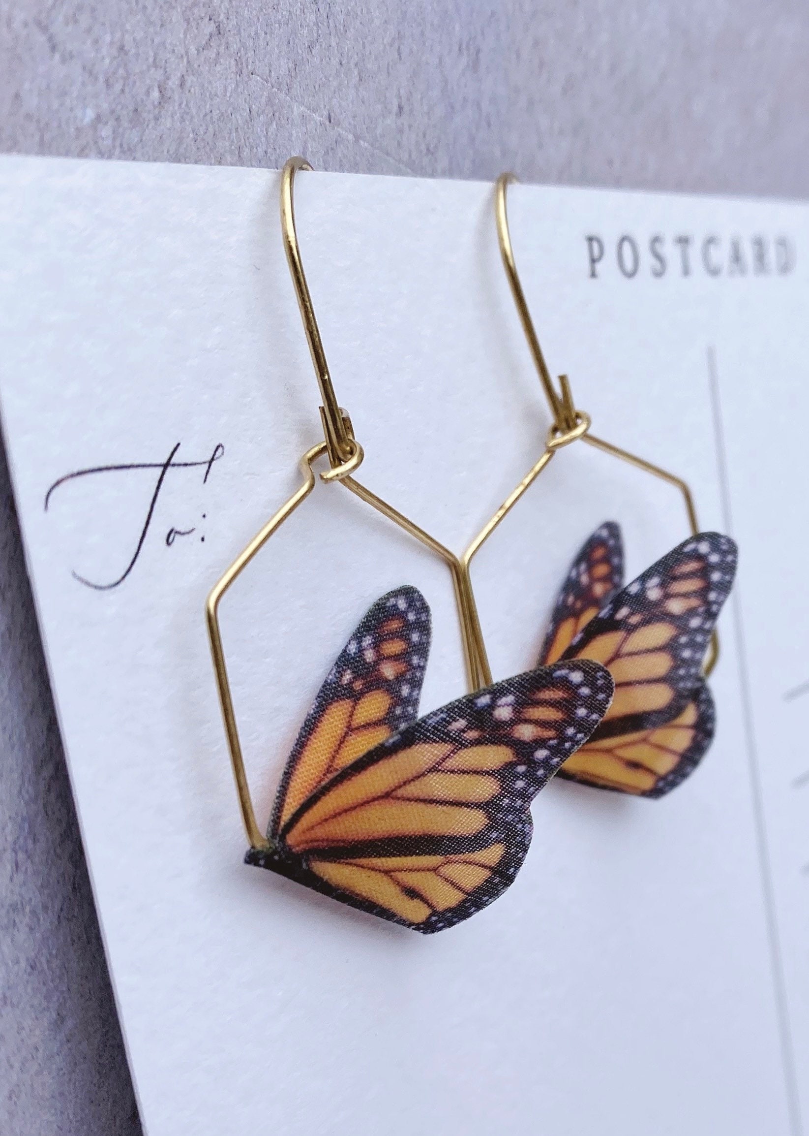 Silk butterfly earrings deals