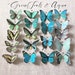 Silk Butterfly Hair Clips with sparkling crystals 