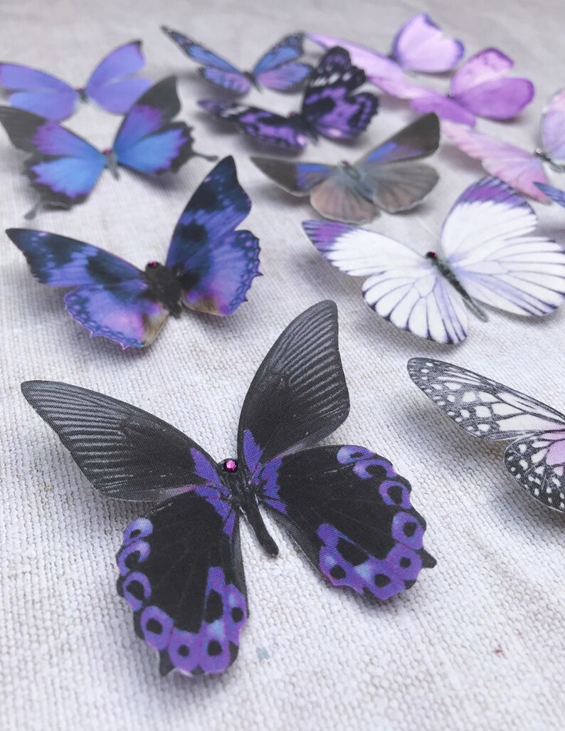 Silk Butterfly Hair Clips Spring Bridal Accessories Summer Etsy