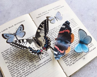 Silk Butterfly Hair Clips: Set of Three British Butterflies  display picture 1