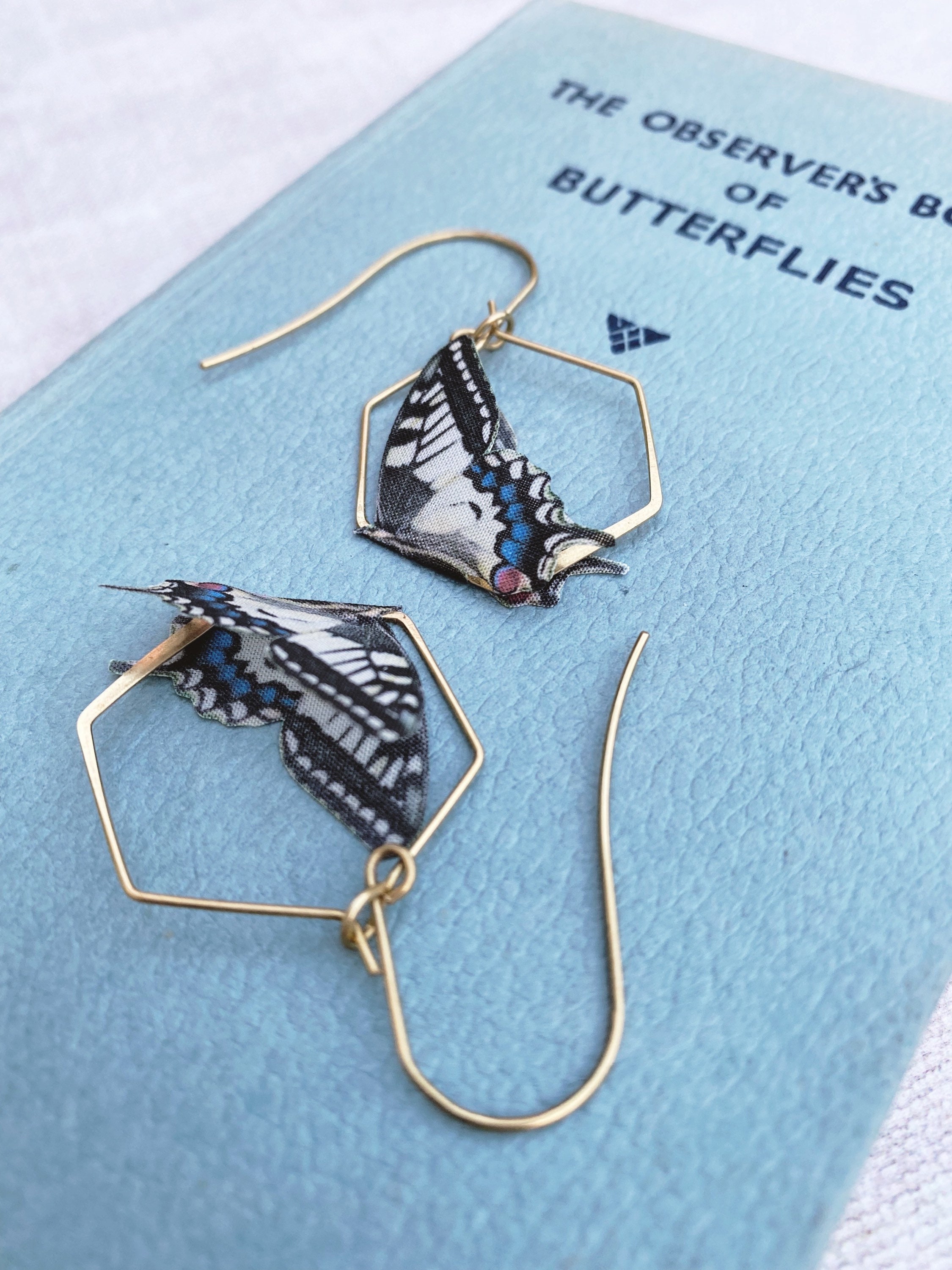 Smooth Peacock Swallowtail Butterfly Earrings – madebydeemarie