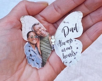Photo Memorial Butterfly: Custom Silk Keepsake, Remembrance Gift