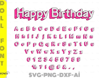 Cute Character Font Bundle Svg Png Dxf Ai | Fun Cartoon Lettering | Digital Download