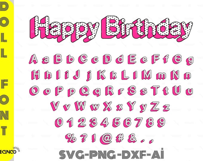 Cute Character Font Bundle Svg Png Dxf Ai | Fun Cartoon Lettering ...