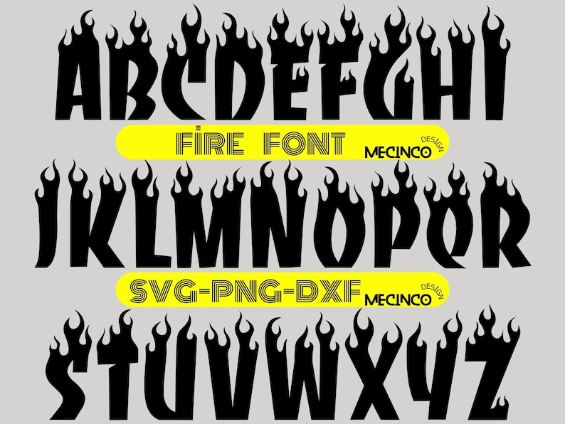 Fire Cursive Writing Fire Font SVG PNG DXF | Flame Letters Cricut Silhouette | Burning Text ...