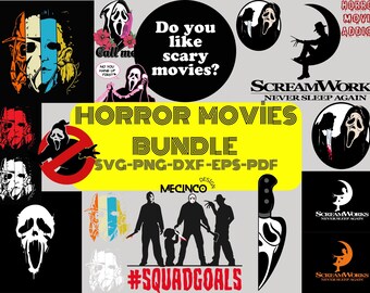 ホラー映画 SVG バンドル: ハロウィーン クリップアート (デジタル ダウンロード)
