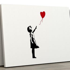 Banksy The Girl With The Red Balloon Canvas Wall Art