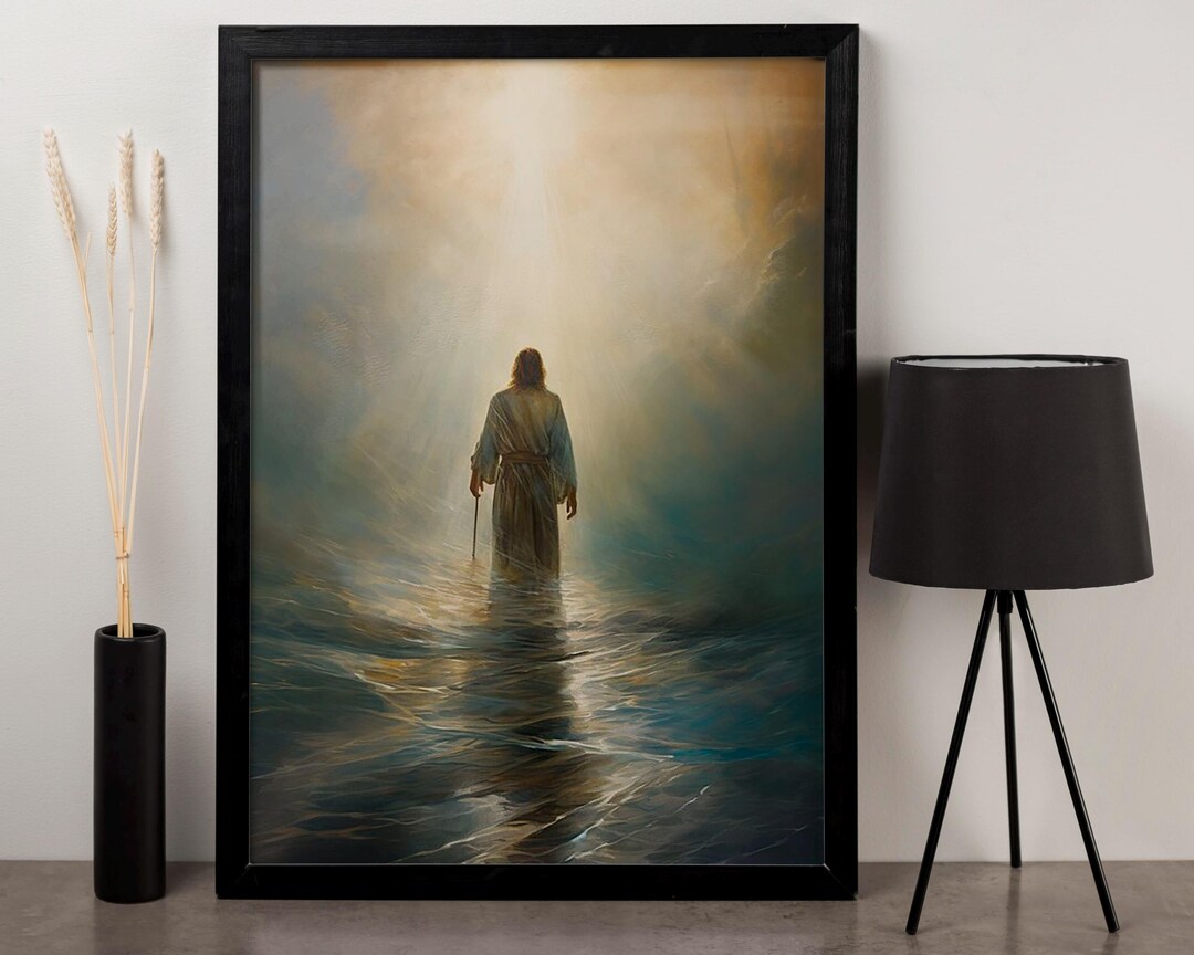 Inspirational Christian Wall Art - Jesus Walking on Water - Faith and ...