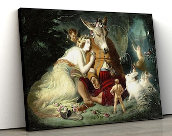 Shakespeare Midsummer Night’s Dream Canvas Print - Vintage Fantasy Wall Art