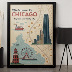 Chicago Map Leinwanddruck
