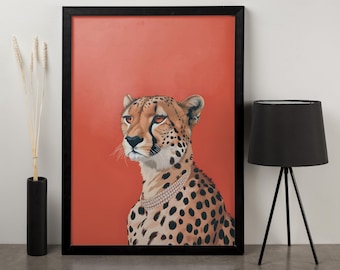 Modern Cheetah Wall Art – Stylish Animal Canvas Print for Home Decor