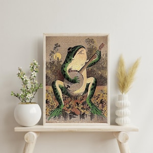 Frog Animal Canvas Wall Art , Animal Framed Art , Frog Canvas Decorative Gift