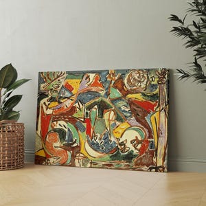 Jackson Pollock Framed Art Print: Abstract Expressionism Wall Decor