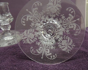 14 AVAILABLE ORCHID by HEISEY SALAD PLATE 