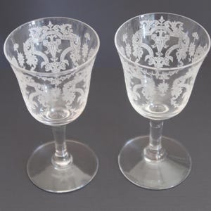 2 Vintage &quot;Virginia&quot; Cordials/Liqueur by Morgantown Glass Company