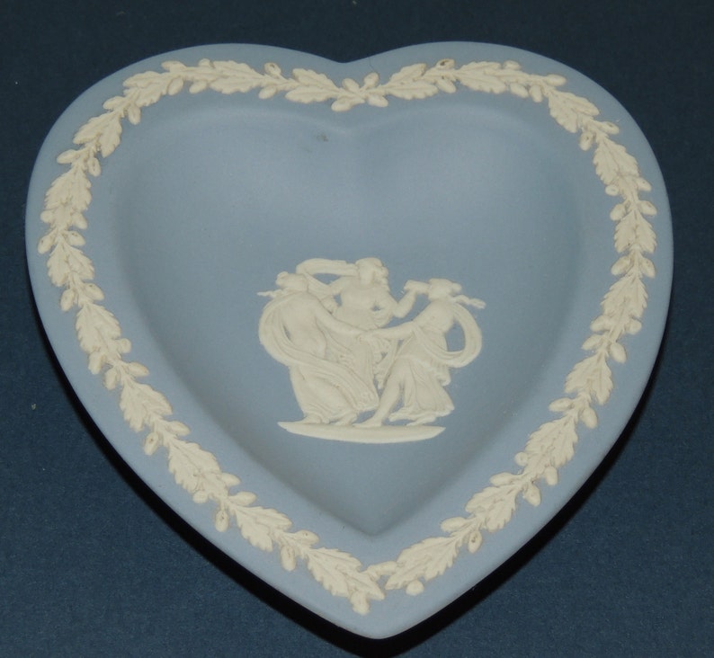 Wedgwood Blue Heart Trinket Dish