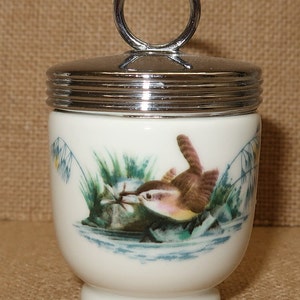 Vtg Royal Worcester England Bird Motif Egg Coddler image 1