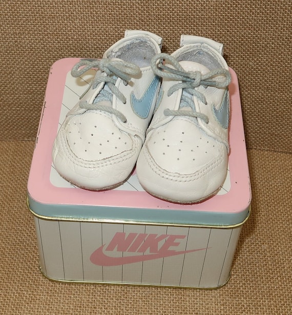 1986 NIKE Baby Crib Shoes in the Original NIKE Tin