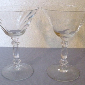 Cambridge CAPRICE Elegante Vidrio Dos Sherbets Altos